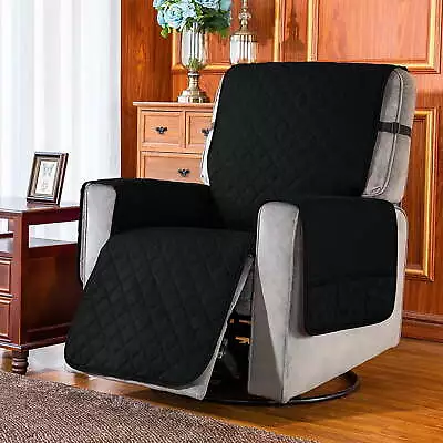 Recliner Chair Microfiber Fabric Slipcovers Black • $32.47