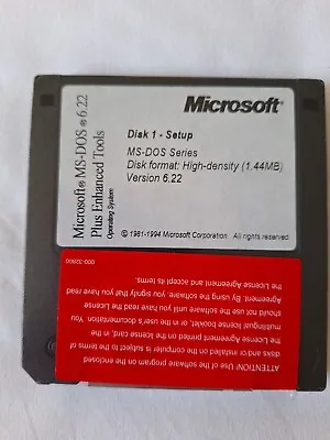 Vintage MS-DOS 6.22 Plus. Installation 2 Disc Set. Sealing Intact. • £28