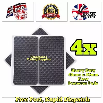 £4.99 • Buy 4x 40x80mm Self-Adhesive Protector Rubber Non Slip Pads Bed Chair Leg Sofa Feet