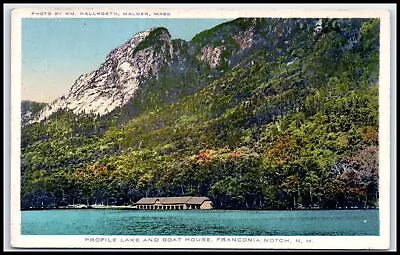 Postcard Profile Lake And Boat House Franconia Notch Malden MA P54 • $1.98