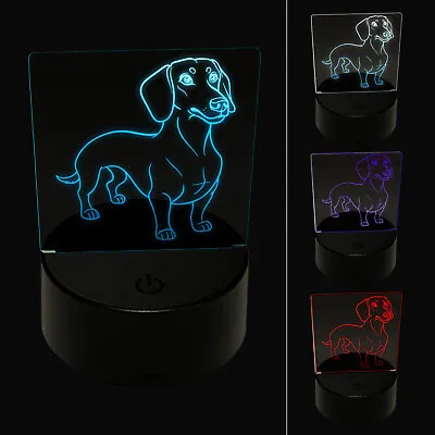 Devoted Dachshund Wiener Pet Dog 3D Illusion LED Night Light Sign Lamp • $19.99