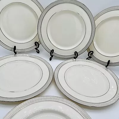 Vintage Lenox Rhythm Dinner Plates 10 1/2” Set Of 6 • $71.98