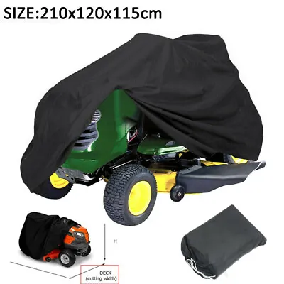 XL Waterproof Zero Lawn Mower Cover Riding Tractor Storage UV Protection Garden • £11.25