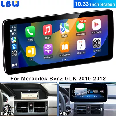 For Mercedes Benz GLK 2010-12 Wireless Carplay 10.33'' Car Radio GPS Wifi 2+32G • $360.23