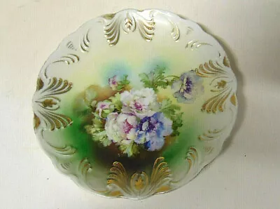 Vintage Porcelain Hand Painted Peony Flowers Plate 8 Inch 'Ideal' Germany • $22.80