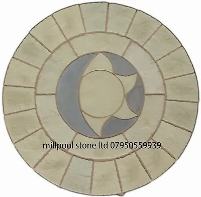   1.8M SUN & MOON CIRCLE PAVING PATIO SLAB CIRCLE STONE   Delivery Exceptions  • £170