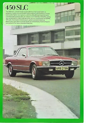 Auto Brochure - Mercedes-Benz - 450 SLC - 03/78 Printing (A1460) • $10.83