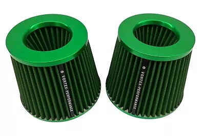 DUAL VORTEX Air Intake For BMW 335 N54 - GREEN • $69.99