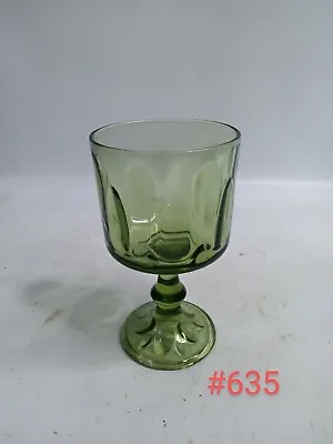 Dessert Dish Vintage Green Olive Compote Glass Stemmed Depression Glassware • $9.99