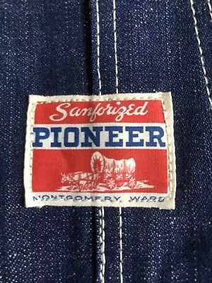 Rare Vintage 60s 70s Pioneer By Montgomery Ward  Denim Overalls Like New 32 X 34 • $519.44
