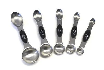 Magnetic Measuring Spoon Set - 5 Piece Double-Sided Stainless Steel • $8.99