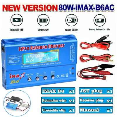 IMAX B6 Digital RC Balance Charger 2S 6S For For NiMh Li-ion Ni-Cd Lipo Battery • $33.98