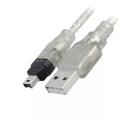 P95 Ieee 1394 4 Pole Plug Firewire To USB 2.0 Plug Sync Cable Adapter 15m • £6.67