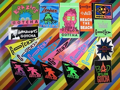 Vtg 1980s 1990s Gotcha Surf Street Sticker - Classic Clothing Hang Tags • $26