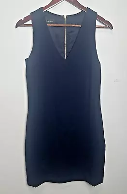 Mango Women’s Navy Bodycon Cocktail V Neck Fitted Dress Size 2 • $20.25