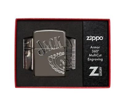 Zippo Lighter Jack Daniel's® Armor® HP Black Ice® Very Rare Collectible Made Usa • $279.95