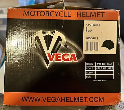 Vega Half Helmet XTA Touring Motorcycle Helmet - Small Black New In Open Box • $34.95