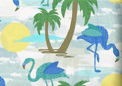 6.25Yds Mill Creek Fabric  Flamingo Multi Indoor/Outdoor Drapery Upholstery  • $62