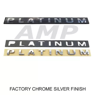 Fits (2pc) Set Expedition F-150 F-250 F-350 PLATINUM Door Rear Chrome Emblem • $14.99