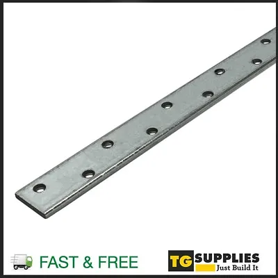 Heavy Duty 4mm Galvanised Flat Metal Plate | Jointing Mending Plate | Flat Strap • £6.49
