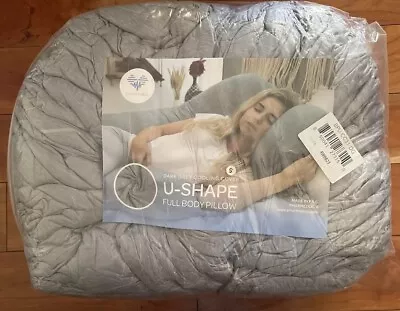 PharMeDoc U-Shaped Full Body Pillow -Dark Grey Cooling Cover • $20