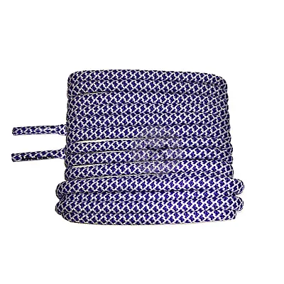 Mr Lacy Ropies - Violet & White Shoelaces (130cm Length | 5.5mm Width) • £5.99