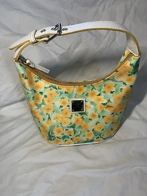 Dooney & Bourke Orange/yellow Petunia Floral Shoulder Bucket Bag • $59.99