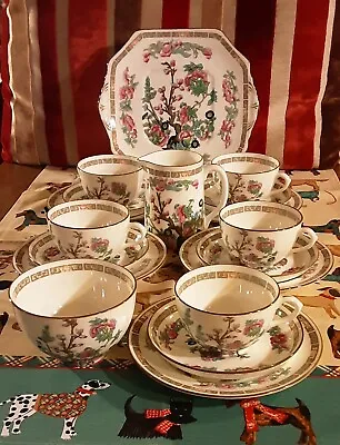 Beautiful Vintage Hammersley & Co Bone China Indian Tree Pattern 18 Piece Teaset • £75