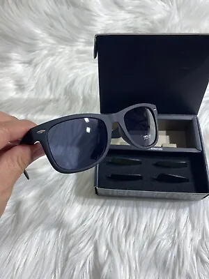 Marlboro B-day Box Black Sunglasses UV Changeable Lenses Black/Blue/Gold Unisex • $10