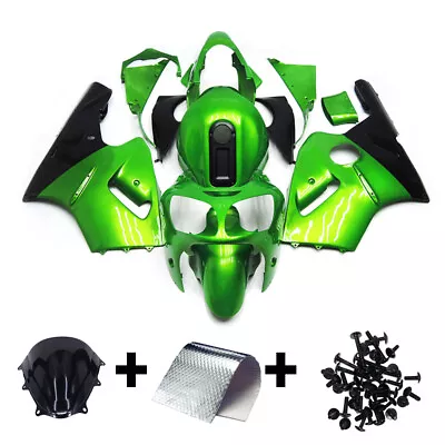 Green Black Fairings For Kawasaki Ninja ZX12R 2000 2001 ABS Plastics Bodywork • $389.95