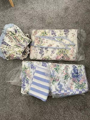 Laura Ashley Curtains/Pelmet/Tie Backs X 2/ Bedding • £50