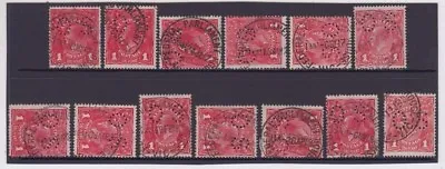 $95 • Buy Stamps KGV 1d Red OS X 13 Federal Parliament House Postmarks May 17 - June 18