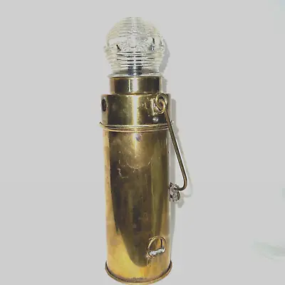 Vintage Perkins Maritime Battery Power Brass Lantern W/Beehive Top • $45