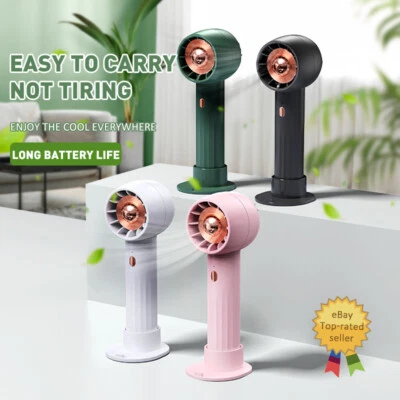 $16.85 • Buy Mini Portable Hand-held Desk Fan Cooling Cooler USB Air Rechargeable 3 Speed AU