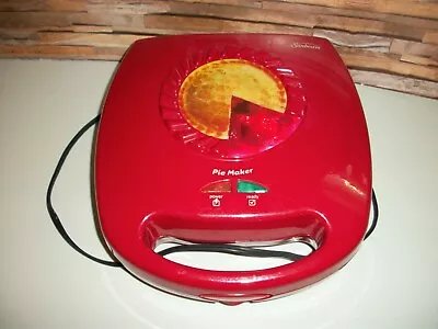 Sunbeam Mini Pie Maker Baker 4 Pies At Once Red Non Stick  *FAST Shipping* • $17.91