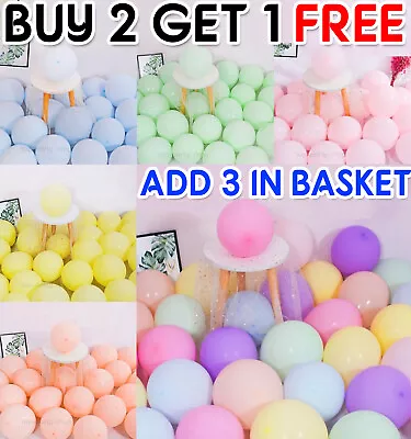 5'' 10'' 12'' Macaron Pastel Latex Balloons Candy Helium Baby Shower Party Decor • £1.65