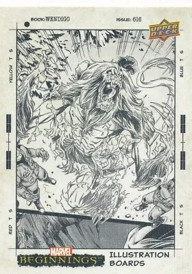 IB59 WENDIGO 2022(2023) Upper Deck Marvel Beginnings ILLUSTRATION BOARDS • $4.99