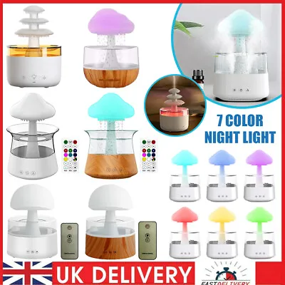 New Rain Cloud Humidifier Raining Sound LED RGB Lights Night Light Diffuser UK • £33.99