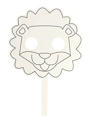 Mask Child Lion To Decorate Sticks Included X 4 Pieces • £15.55