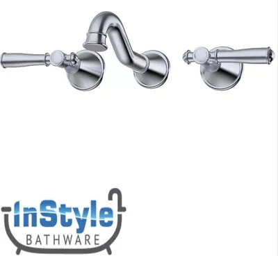 New- Vintage Range- Bath Tap Set- Solid Handle- CHROME • $225