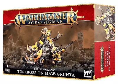 Games Workshop Age Of Sigmar Orruk Warclans Tuskboss On Maw-Grunta - New • $68