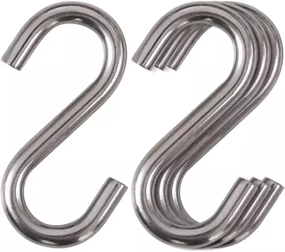 Heavy-Duty 304 Stainless Steel S Hooks 3.3 Inch Hammock Swing S Hooks Industr • $14.87