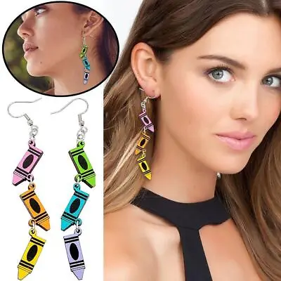 Personality Three Crayon Earrings Crayon Pendant Earrings Teacher'' 2024 • £3.31