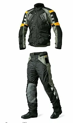 BMW Motorrad Rallye Black Yellow Suit Motorcycle Racing Jacket & Pant • $599