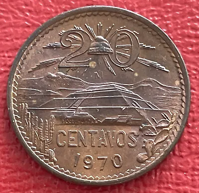 Mexico 1970 20 Centavos Very Nice Condition Lj • $7.99