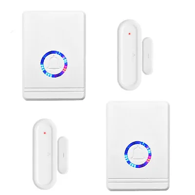 Wireless Door Open Alarm Ring Doorbell Magnetic Sensor 48 Chime Shop Entry 2 Set • $24.49