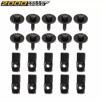  20PCS Fit For Ford Truck Body Bolts & U-nut Clips- M6-1.0 X 25mm- 10mm Hex • $9.49