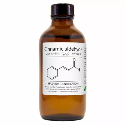 Cinnamic Aldehyde - 4 Fl Oz - Amber Glass Bottle W/ Glass Dropper - GreenHealth • $13.99