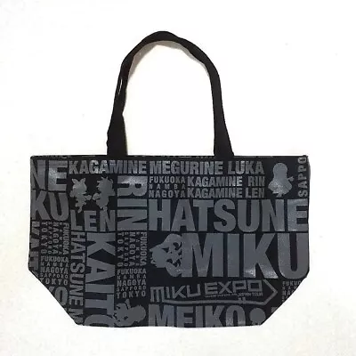 Hatsune Miku EXPO JAPAN TOUR 2016 Tote Bag Black 10.6x18.1x6.3inch • $46