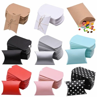 $7.95 • Buy 10/20/30pcs Pillow Candy Box Kraft Paper Gift Packaging Candy Bags Favours